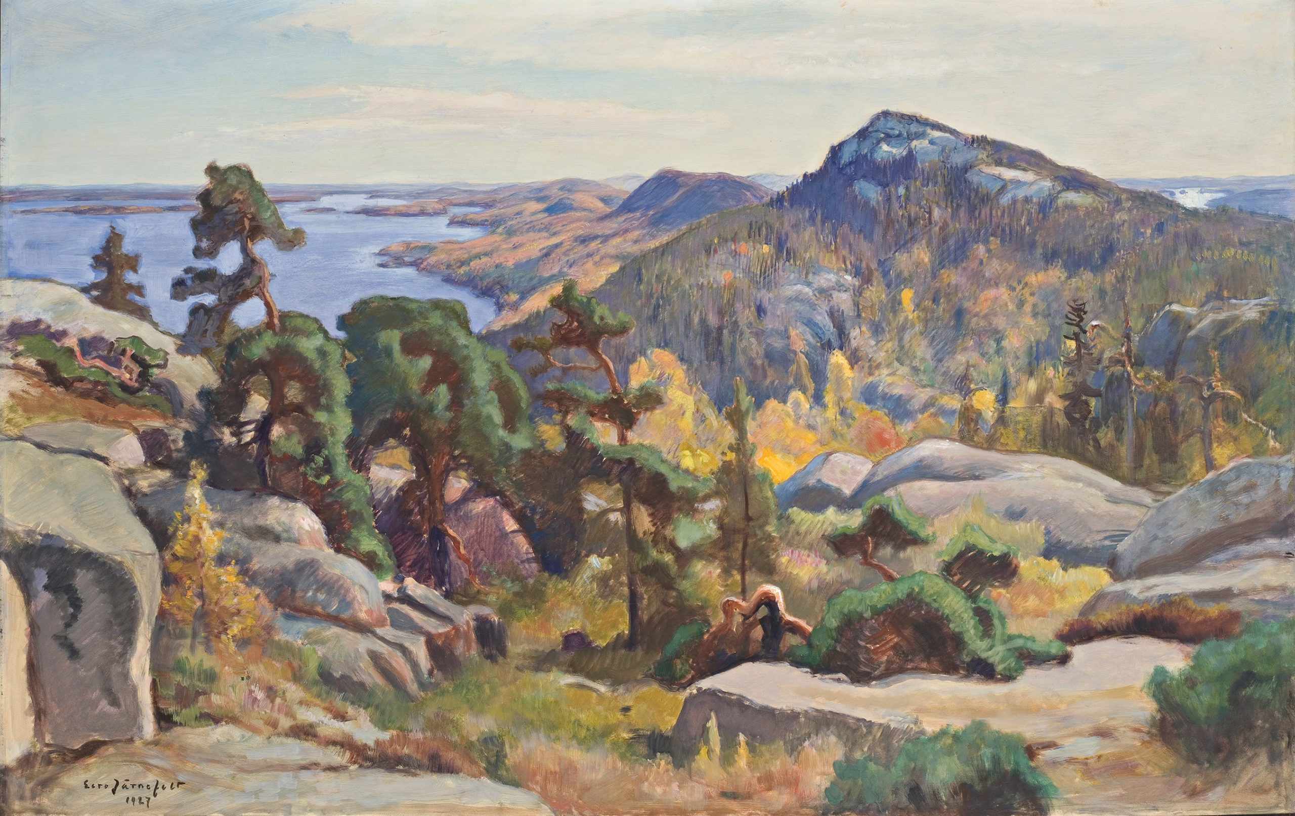 Eero Järnefeltin maalaus Kolin huipulta.