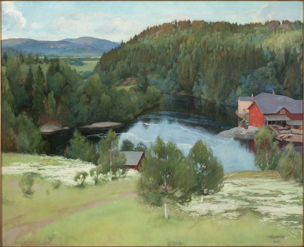 Pekka Halonen, Myllykylän saha, Sortavalan pitäjä, 1899, Gösta Serlachiuksen taidesäätiö, Serlachius-museot, Mänttä, kuva Vesa Aaltonen