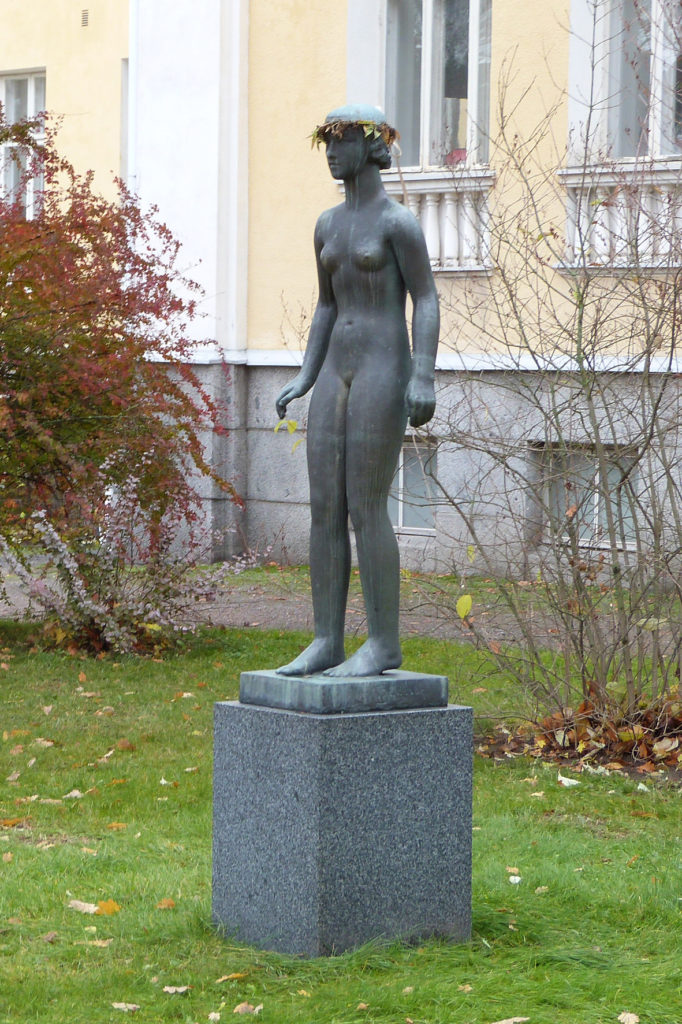 Viktor Jansson, Nuoruus, 1931, pronssi, kuva Reima Määttänen, Hämeenlinnan taidemuseo 